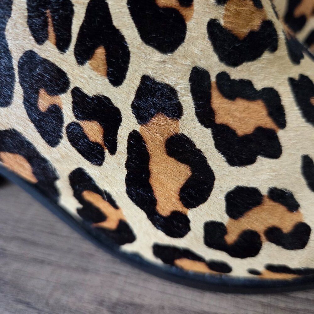 EUC JEFFREY CAMPBELL GENUINE LEATHER UPPER ANIMAL PRINT POINTY HEELED MULES 9.5 - Picture 6 of 15